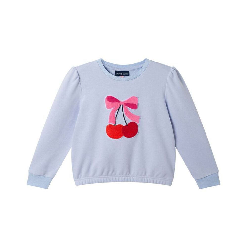 Andy & Evan Girls  Cherry Toothbrush Sweatshirt, Purple